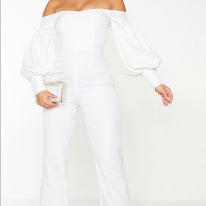 White pant suit